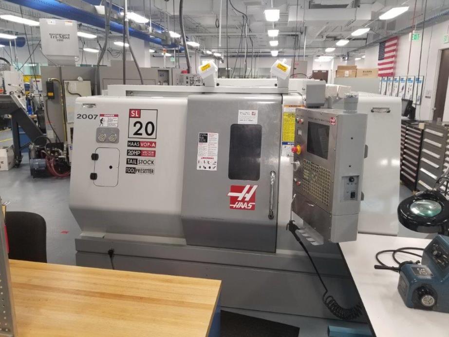 Haas SL-20T, Haas, 8 Chk, 2 , 2006, Tool Setter, Chip Auger, 5C Collet Adaptor