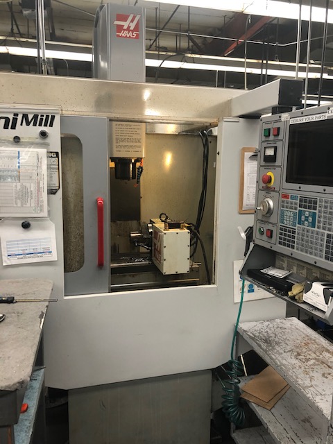 Haas Mini Mill, 16 X, 12 Y, 10 Z, 2001, Cat 40, 10 Tool ATC, 4th Axis Rotary