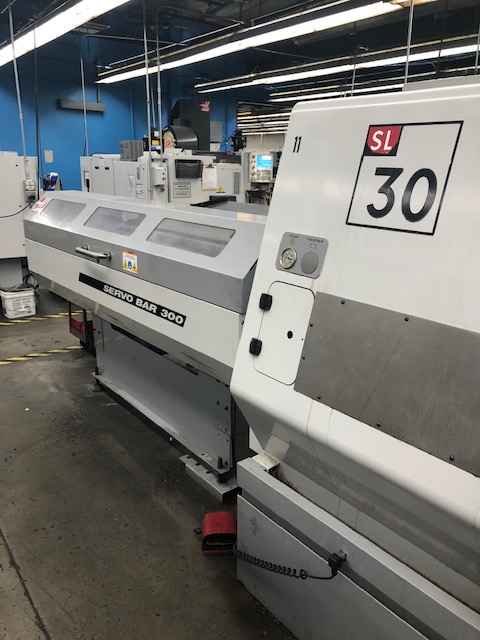Haas SL-30 Haas, 3 , Chip Conveyor, Servo 300 Barfeed, Parts Catcher