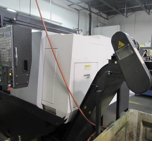 Okuma Genos L400E, OSP-P300L-R, 10 Chk, 3 , 2014, Tail Stock, Conveyor, Parts Ca