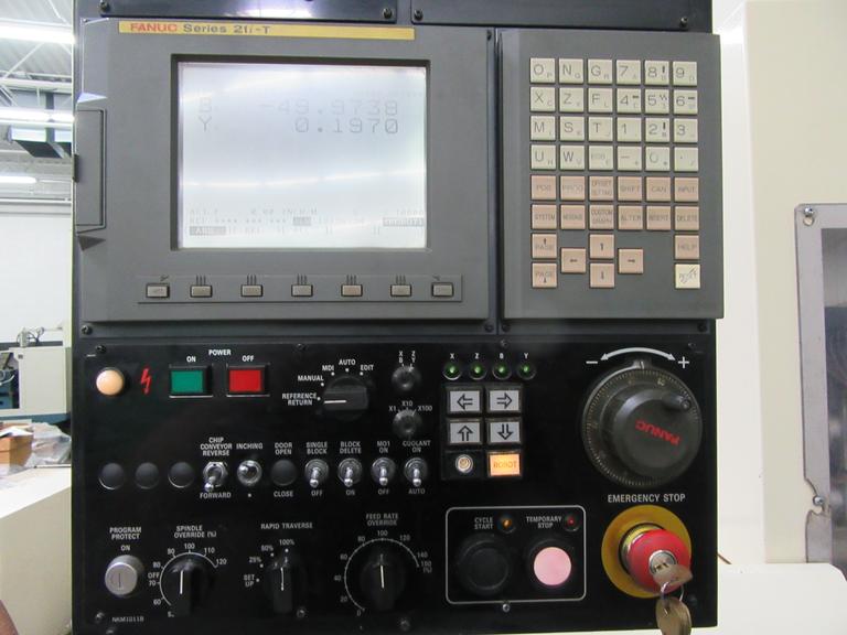 Techno Wasino G6, Fanuc 21I-T, 4 Chk, 1 1/2 , 2000, Robot Loader/Unloader
