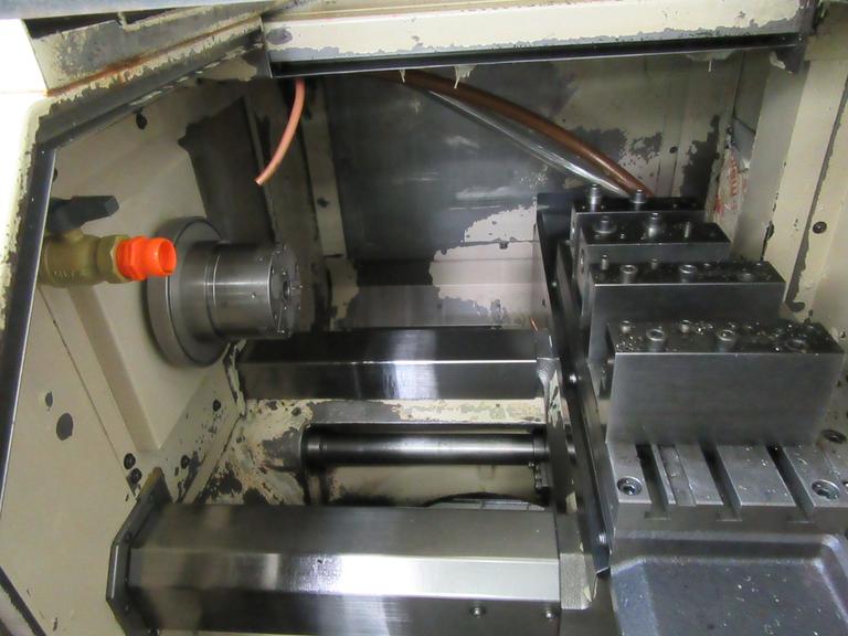Techno Wasino G6, Fanuc 21I-T, 4 Chk, 1 1/2 , 2000, Robot Loader/Unloader
