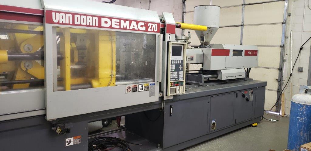 1999 Van Dorn Demag 270 HTG-1220, 270 Ton, 20 oz, NC 4 Control, Floppy Drive