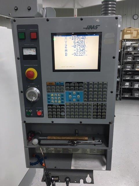 40 X, 20 Y, 25 Z, Haas VF-3, 2004, 10K RPM, 4th/5th Prewire, P-Cool, Rigid Tap
