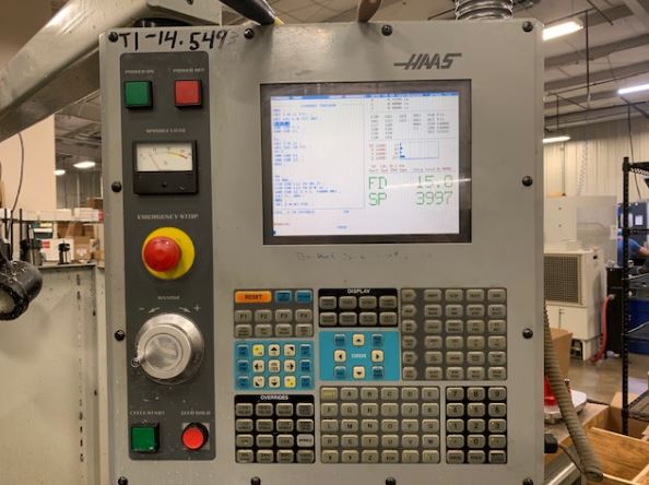 30 X, 12 Y, 16 Z, Haas TM-1, 2004, Rigid Tapping, 10 ATC, Chip Guards