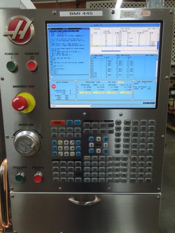 30 X, 20 Y, 20 Z, Haas VM-2, 2012, P-Cool, Rigid Tap, 4th Pre-Wire