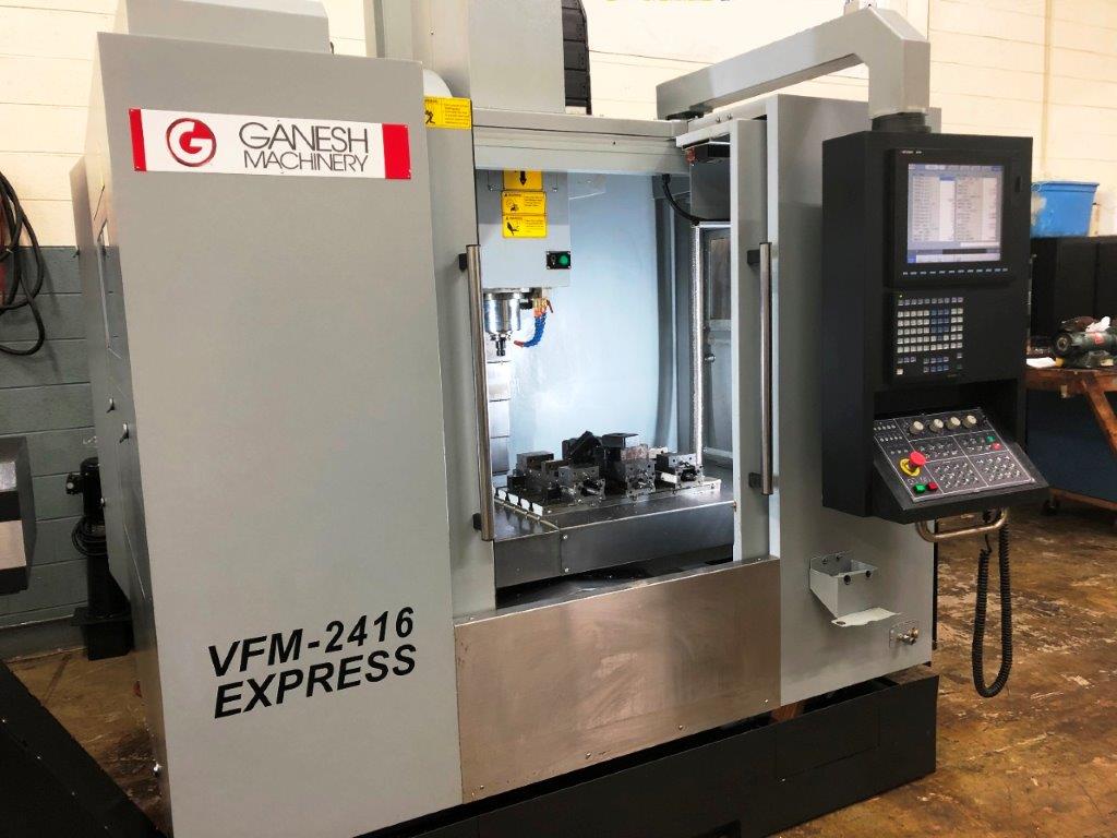 24 X, 15 Y, 17 Z, Ganesh VFM 2416, 2015, 12K RPM, Chip Conveyor, Like New