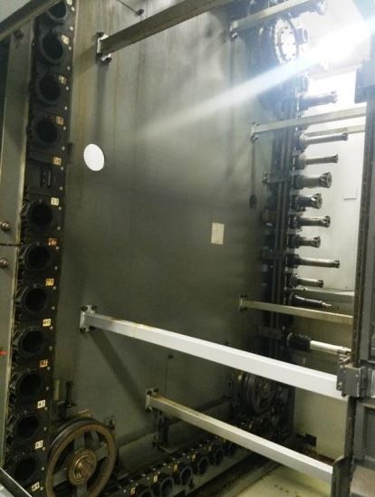 86 X, 47 Y, 72 Z, Toyoda FH1250SX, 2008, Fanuc 310i, Chip Conveyor
