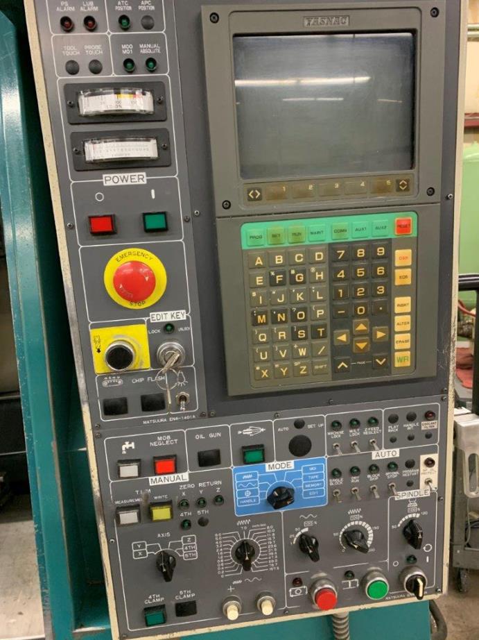 23 X, 16 Y, 18 Z, Matsuura MC-600VF, 1993, Yasnak i80, Rotary Table