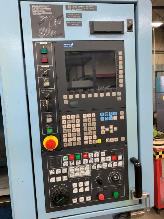 31 X, 26 Y, 19 Z, Matsuura VMAX-800, 2002, Rotary Table