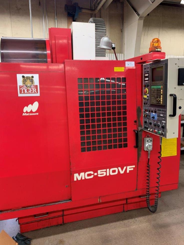 20 X, 14.1 Y, 18.1 Z, Matsuura MC-510VF, Table 14.96 X 29.9 , 8,000 RPM, 30 ATC