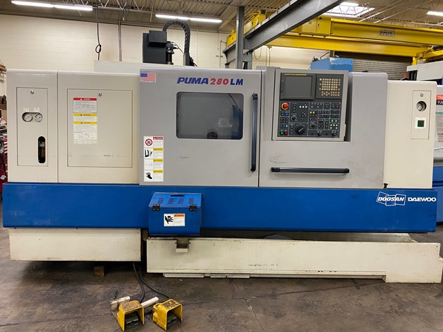 DOOSAN PUMA 280LM, FANUC 21ITB, 12 Chk, 3 , 2006, LIVE TOOL, TAILSTOCK