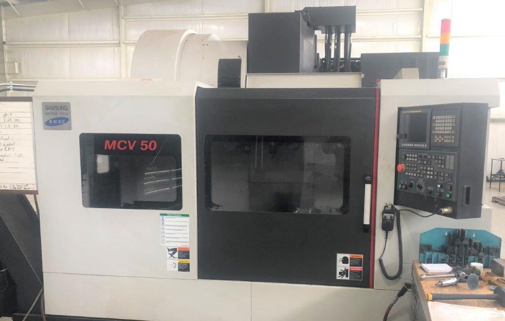 41 X, 20 Y, 20 Z, Samsung MCV50, 2015, Fanuc Oi-MD, Rigid Tapping, 12K RPM