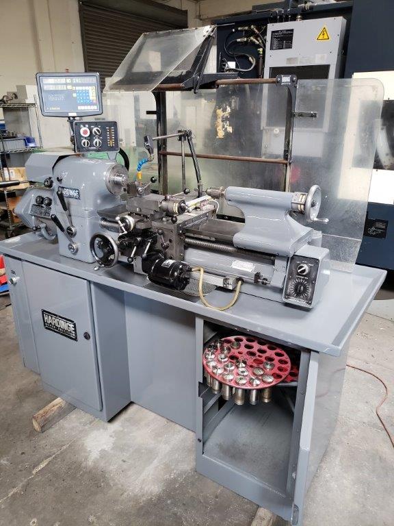 Hardinge HLV-H-EM, 1985, DRO, QC Toolpost, Drill Chuck, Follow Rest