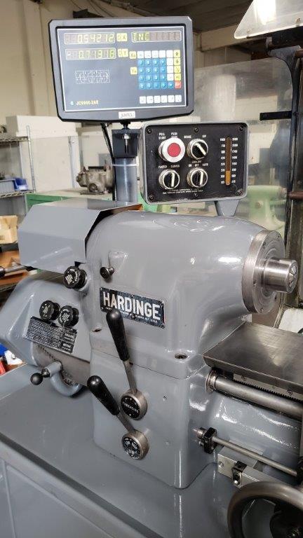 Hardinge HLV-H-EM, 1985, DRO, QC Toolpost, Drill Chuck, Follow Rest