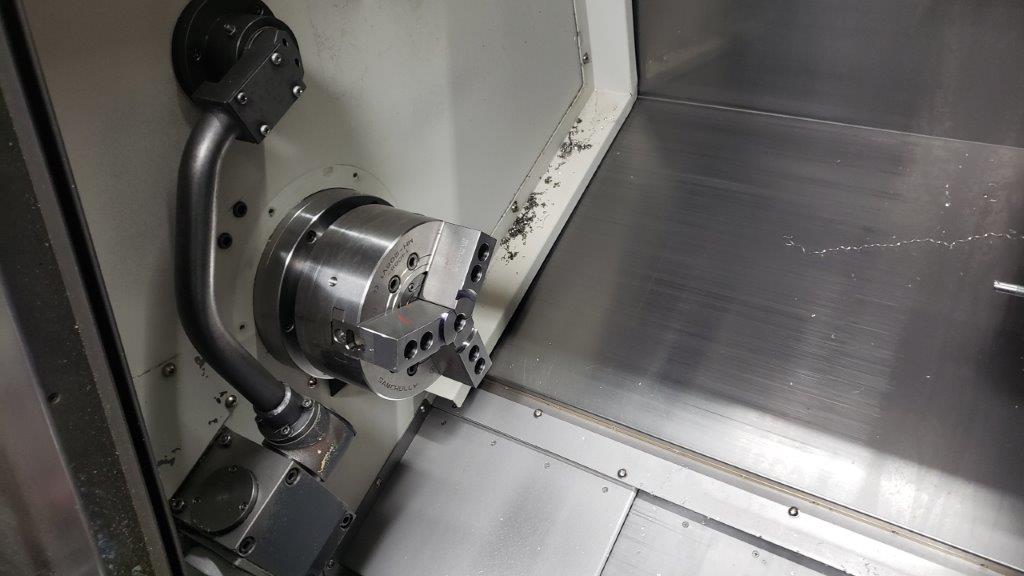 DOOSAN PUMA GT2100, FANUC, 10 Chk, 2 , 2014, TAILSTOCK, CHIP CONVEYOR