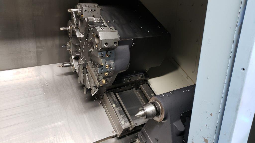 DOOSAN PUMA GT2100, FANUC, 10 Chk, 2 , 2014, TAILSTOCK, CHIP CONVEYOR, BARFEED