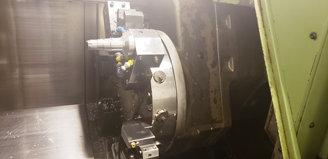 Okuma LB-15II-MW, OSP 5020L, 5 X, 20 Z, Chip Conveyor, Sub-spindle,live tool
