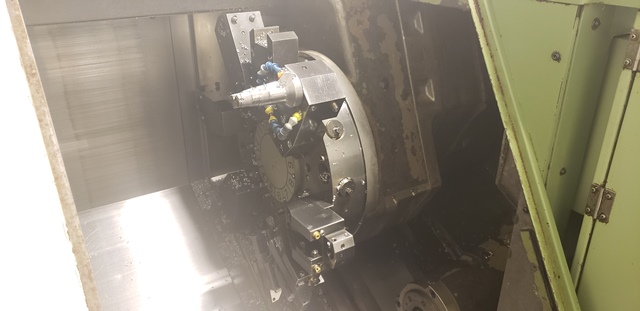 Okuma LB-15II-MW, OSP 5020L, 5 X, 20 Z, Chip Conveyor, Sub-spindle,live tool