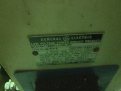 1600 Amp, GENERAL ELECTRIC, AK2-50, 600 V., MAN.OP., STATIONARY MOUNT;-1