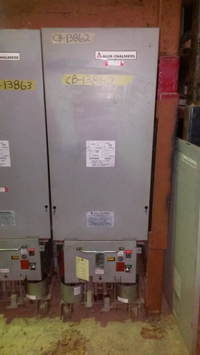 1200 Amp, ALLIS CHALMERS, MA250C, 4160 V., 1972, 120 VAC CLOSE, CAP TRIP: -1