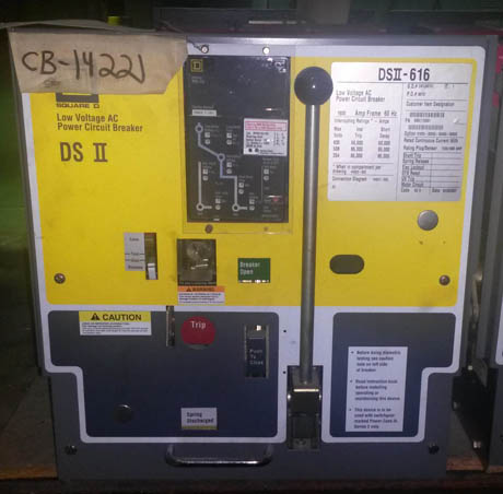 1600 Amp, SQUARE D, DS2-616, 635 V., M/O, D/O, DIGITRIP 510, L,S,I,G: -1