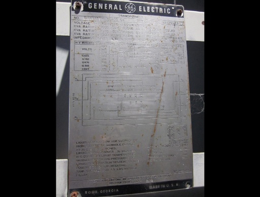 5000/7000 KVA, Pri 12470 D, Sec 2400/4160Y/2400, GENERAL ELECTRIC:1