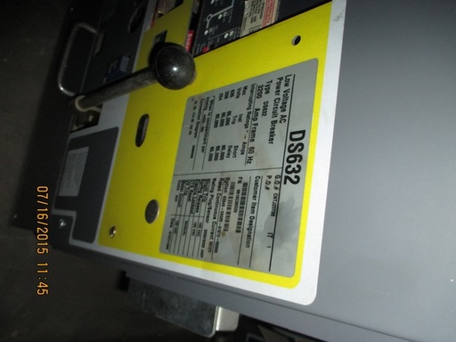 3200 Amp, SQUARE D, DS-632, 635 V., E/O, D/O, 120 VAC, L,S,I,G