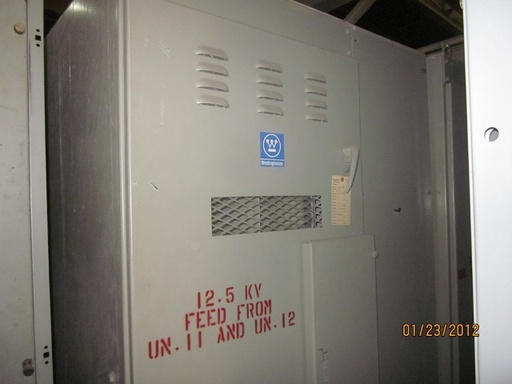 600 Amp, WESTINGHOUSE, No. WLI, 15000 V., INDOOR, FUSED DISCONNECT SWITCH: -01