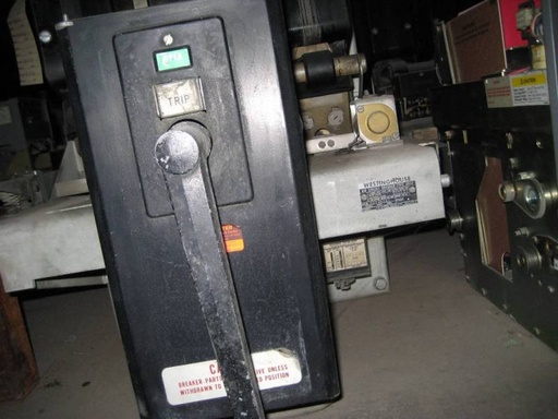 1600 Amp, WESTINGHOUSE, DB-50, 480 V., M/O, D/O, 3-POSITION, UV DEVICE: -1