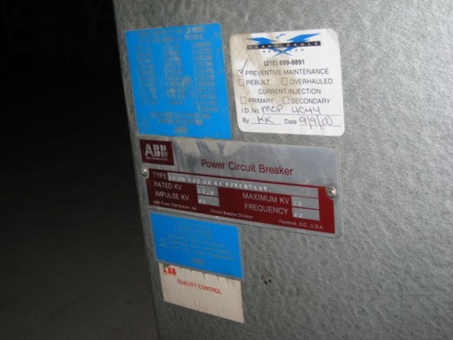 1200 Amp, ITE, 15HK500, 13.8 KV, 1990, UNUSED, 60 KA I.C., 120 VAC CL, 250 VDC