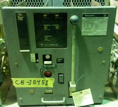 800 Amp, WESTINGHOUSE, DS206, 480 V., M/O, D/O, AMPTECTOR II, L,I TRIPS: -1