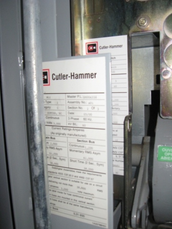 1200 Amp, CUTLER HAMMER, No. WLI, 4160 V., 2000, INDOOR, FUSED, SWITCH: -1