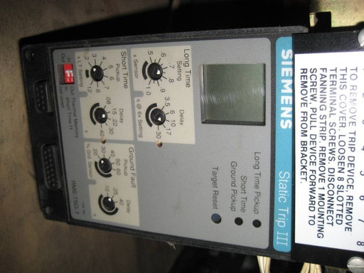 4000 Amp, SIEMENS, RL-4000, 600 V., EO/DO, 120VAC CLOSE & TRIP