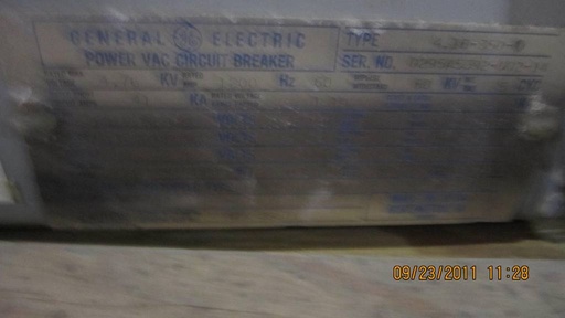 1200 Amp, GENERAL ELECTRIC, VB4.16-350-0, 5000 V.,EO/DO,125VDC CLOSE &TRIP;
