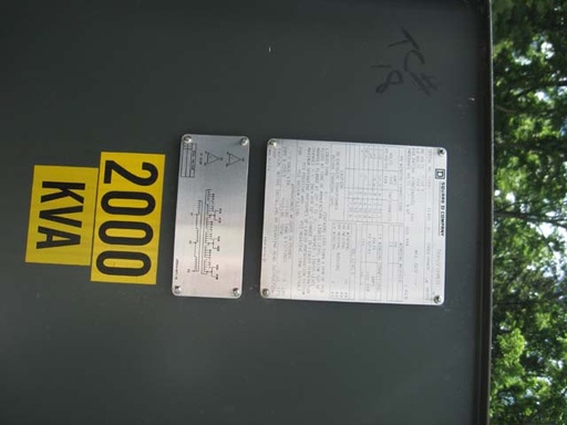 2000 KVA, Pri 4160 D, Sec 480 D, 1994, SQUARE D, PADMOUNT, DEAD/LOOP, COPPER:1