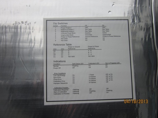 600 Amp, JOSLYN, No. VBM, 38000 V., VACUUM SWITCH, ELECTRICAL OPERATED, OUTDOOR