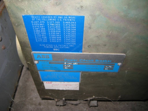 2000 Amp, ABB, 5VHK-250, 4160 V., VACUUM, RETROFIT, 125 VDC, INDOOR, UNUSED