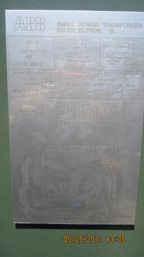 2500/2800 KVA, Pri 12470Y/7200, Sec 480 D, ABB, PADMOUNT, ABB, SILICONE DF/LF