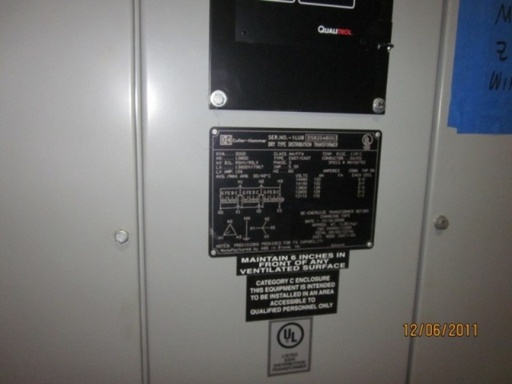 3000 KVA, ABB, Pri 13800 D, Sec 13800 Y, 2008, ISOLATION TRANSFORMER, CLASS AA