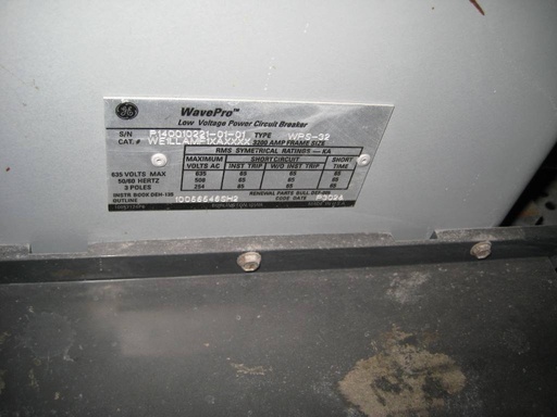 3200 Amp, GENERAL ELECTRIC, WPS-32, 480 V., EO/DO, 120VAC C&T