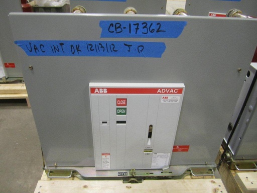 1200 Amp, ABB, ADVAC, 15 KV, VACUUM BREAKER, 125 VDC CLOSE & TRIP:1