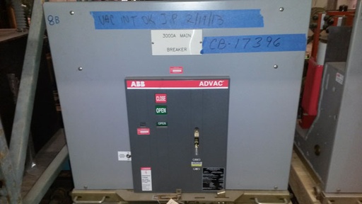 3000 Amp, ABB, ADVAC, 15 KV, INDOOR, ARC FLASH, 2000, MAIN/TIE/PT/3 FEEDERS:1