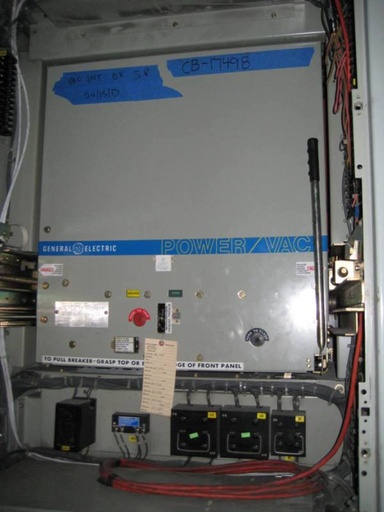1200 Amp, GENERAL ELECTRIC, VB1-4.16-250-1, 5000 V., 125 VDC CLOSE & TRIP, ML-18