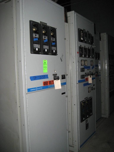 1200 Amp, GENERAL ELECTRIC, VB1-4.16-250-1, INDOOR SWITCHGEAR LINE-UP