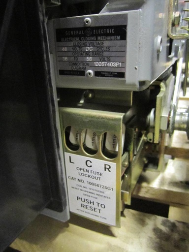 1600 Amp, GENERAL ELECTRIC, WPF-16, 480 V., E/O, D/O, 48 VDC, BELL ALARM, LSIG