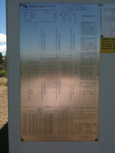 24000/35800 KVA, Pri 230000 D, Sec 36230Y/20920, 1996, WAUKESHA, LTC:1
