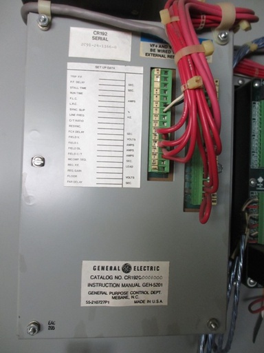 5200 HP, 700 AMP, GE, 4160 V, INDOOR, FULL VOLTAGE, VACUUM, FUSED, CR7160A108J