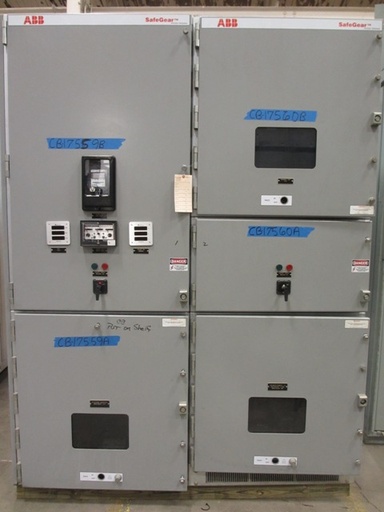 3000 Amp, ABB, ADVAC, 4160 V., SWITCHGEAR CABINET