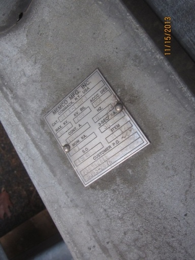 1200 Amp, MEMCO, No. 34EA-12HP3, 34500 V., GANG OPERATED AIR BREAK SWITCH:1